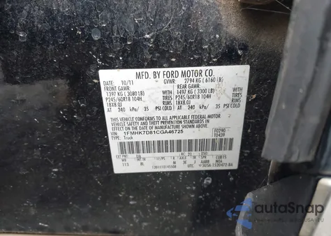 2012 Ford Explorer Xlt from USA, damaged, VIN 1FMHK7D81CGA46725